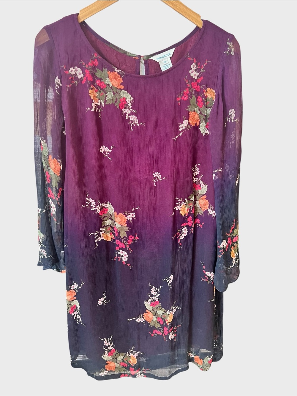 Sundance Vanderberg Ombré Floral Chiffon Dress.